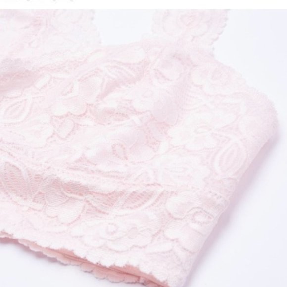 Free People Galloon Lace Racerback Bralette Pink - Picture 4 of 4